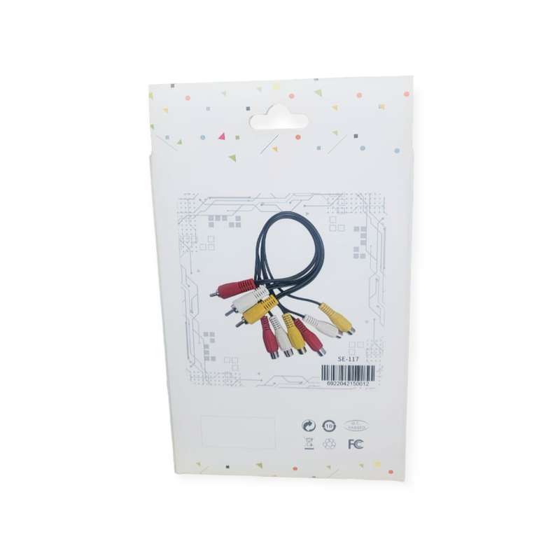 SE-117 AV Line one Split RCA 3 Male to 6 Female