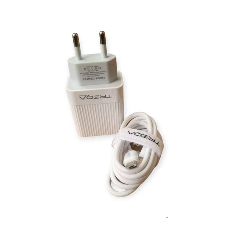 Treqa CH-632-V8 USB Wall Charger With Micro USB Cable
