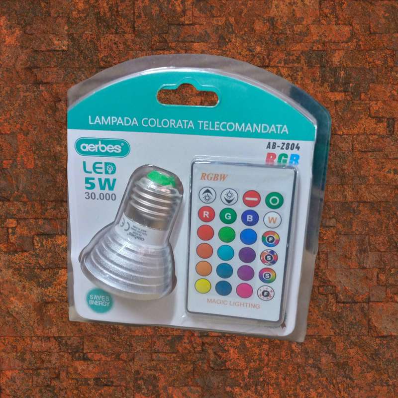 Aerbes AB-Z804 RGB LED E27 Bulb Light With Remote Control 5W