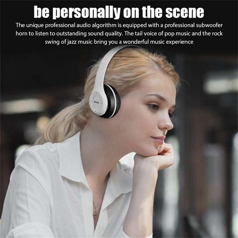 Wolulu AS-51260 Bluetooth Wireless Headphones With Micro SD Card Slot