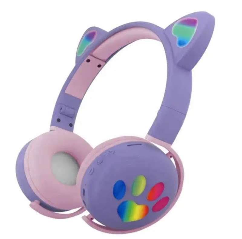 Wolulu AS-51253 Bluetooth Cat Ear RGB LED Wireless Headphone