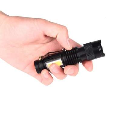 FA-801 Power Style Rechargeable Mini Flashlight COB + LED