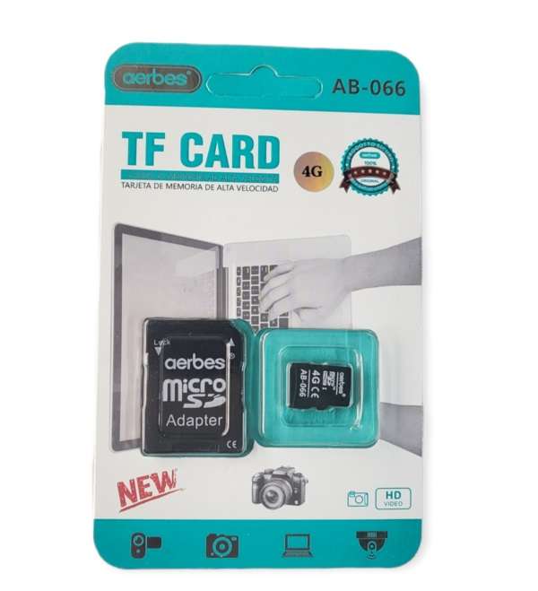 Aerbes AB-066 4GB Micro SD Memory Card with SD Adapter