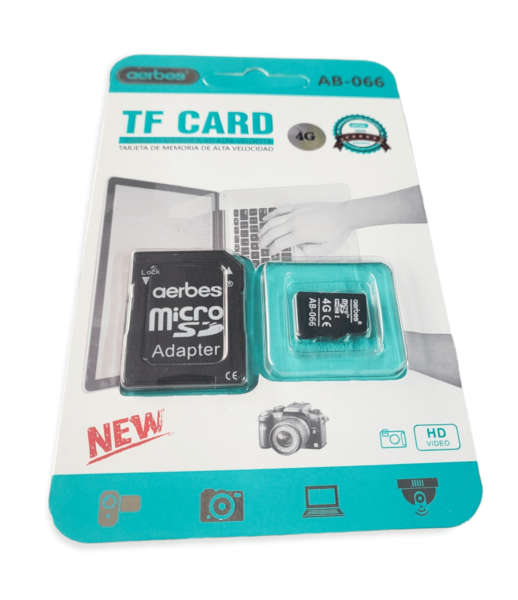Aerbes AB-066 4GB Micro SD Memory Card with SD Adapter