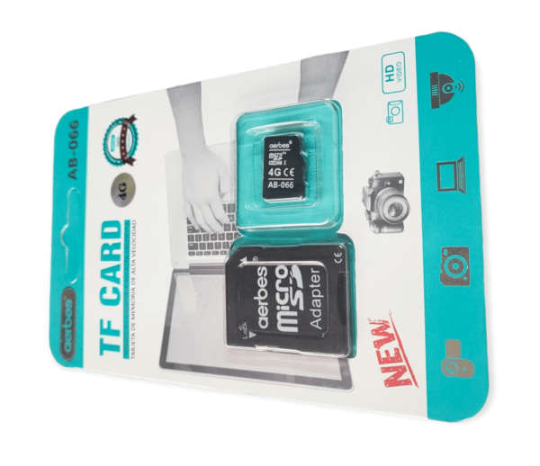 Aerbes AB-066 4GB Micro SD Memory Card with SD Adapter