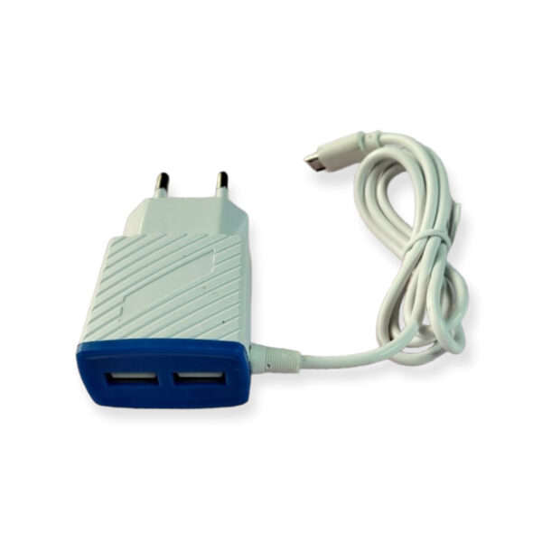 Treqa SE-C05 Dual Port USB Wall Charger And Built In Micro USB Cable