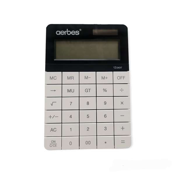 Aerbes  AB-J144 12 Digit Dual Power Supply Calculator Flat Buttons