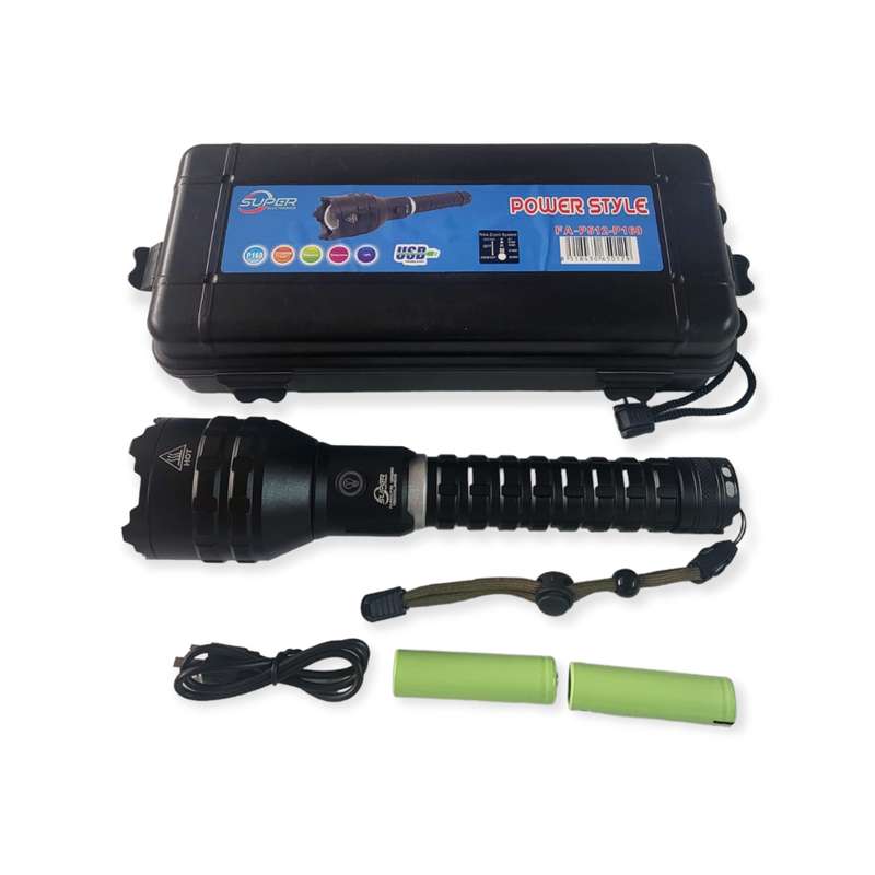 FA-P512-P160 Strong White Aluminum Alloy 2 Sections Flashlight