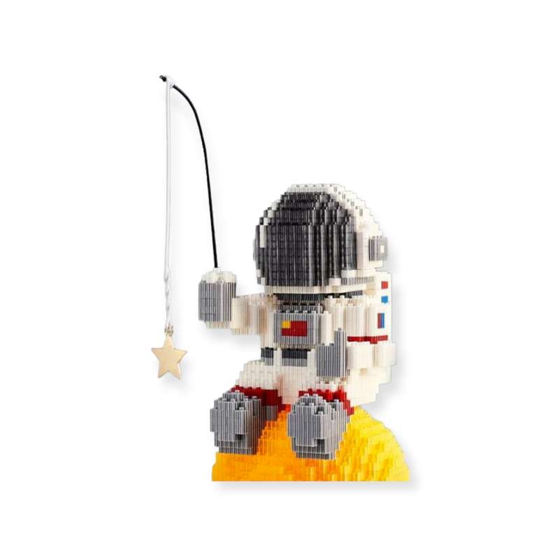16801 Fishing Star Astronaut 1110 Pcs Micro Building Blocks With LED Light