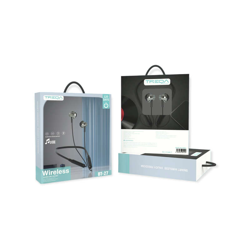 Treqa BT-27 Wireless Neckband Bluetooth Sports Earphones