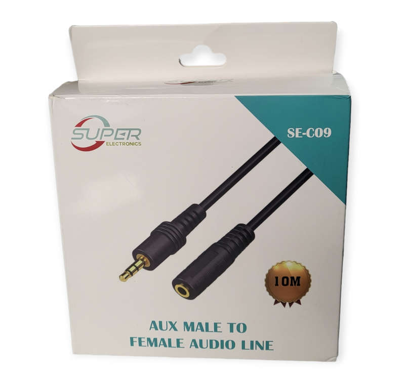 Super Electronics SE-C09 Male To Female Aux Cable 10M