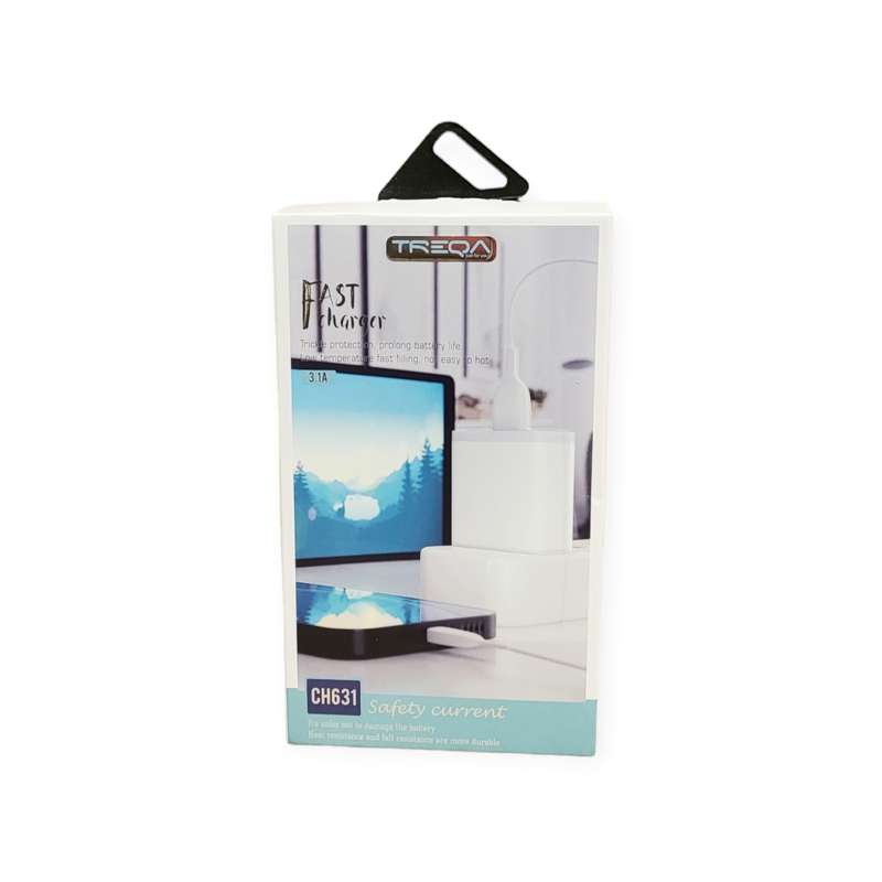 Treqa CH631 Dual USB Port Charger With Micro USB Cable