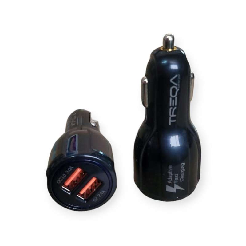 Treqa CS-207 Dual USB Port Car Charger 5.1A