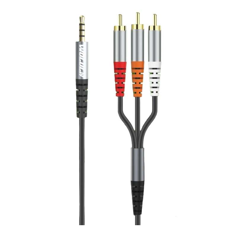 Wolulu AS-51186 Male 3.5mm To 3 Lotus Head Cable 1.5m