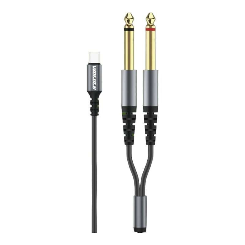 Wolulu AS-51185 Type C To Dual 6.35 Male 1.5m