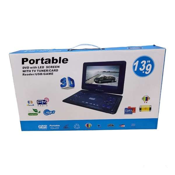 LMD-1108 Portable HD DVD Player With LCD Screen With TV Tuner/Card Reader/USB/Game 13.9"