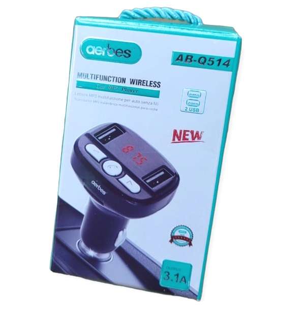 Aerbes AB-Q514 Car MP3 Player With 2 USB Digital Display 3.1A