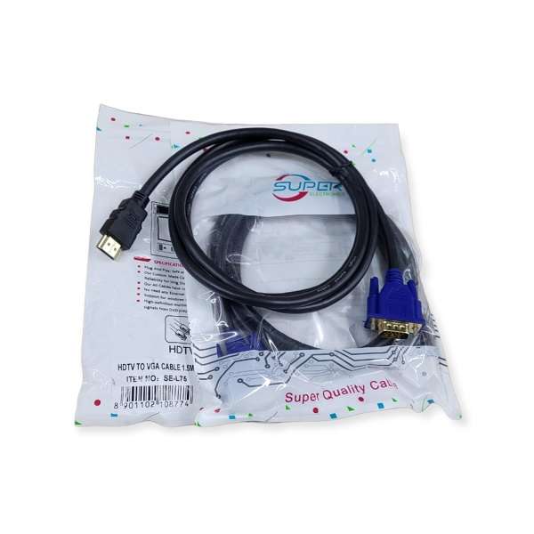 SE-L75 HDMI To VGA Cable 1.5m