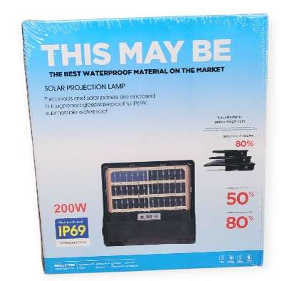 CH-200W-164 Thin Solar Light With Remote Control LEDs And Solar Panel Are Inclosed In Toughened G...