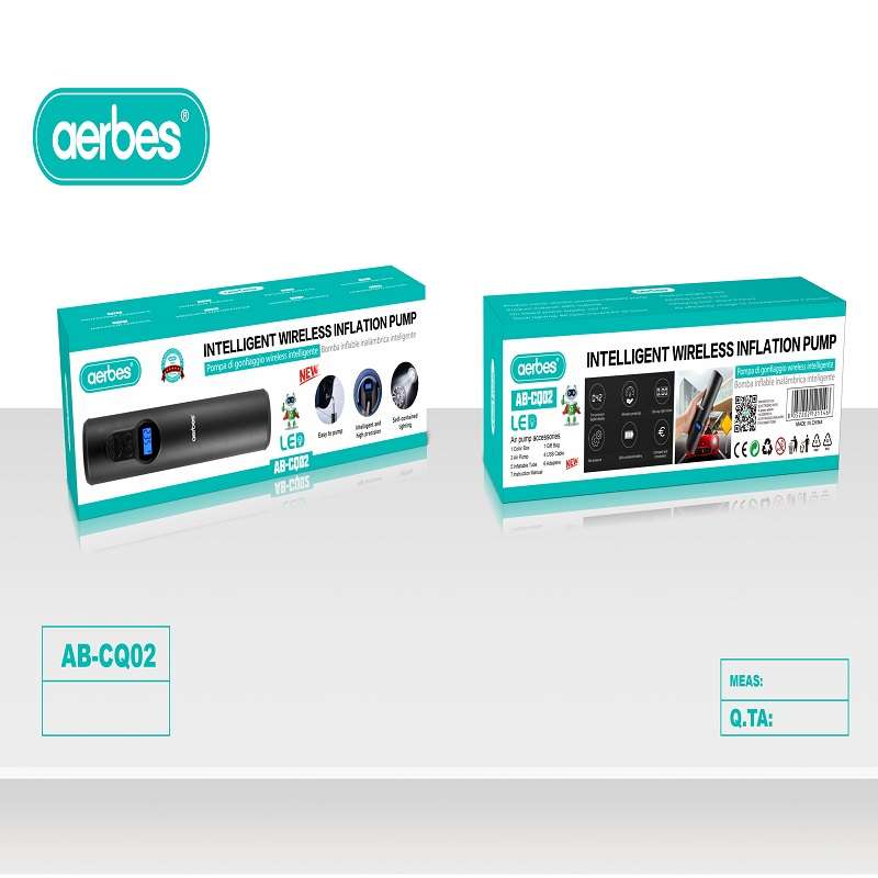Aerbes AB-CQ02 Wireless Rechargeable Car Trye Inflation Pump With 6000mah Battery