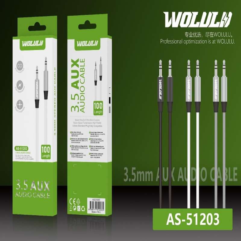 Wolulu AS-51203  Auxiliary Cable 3.5mm 1M