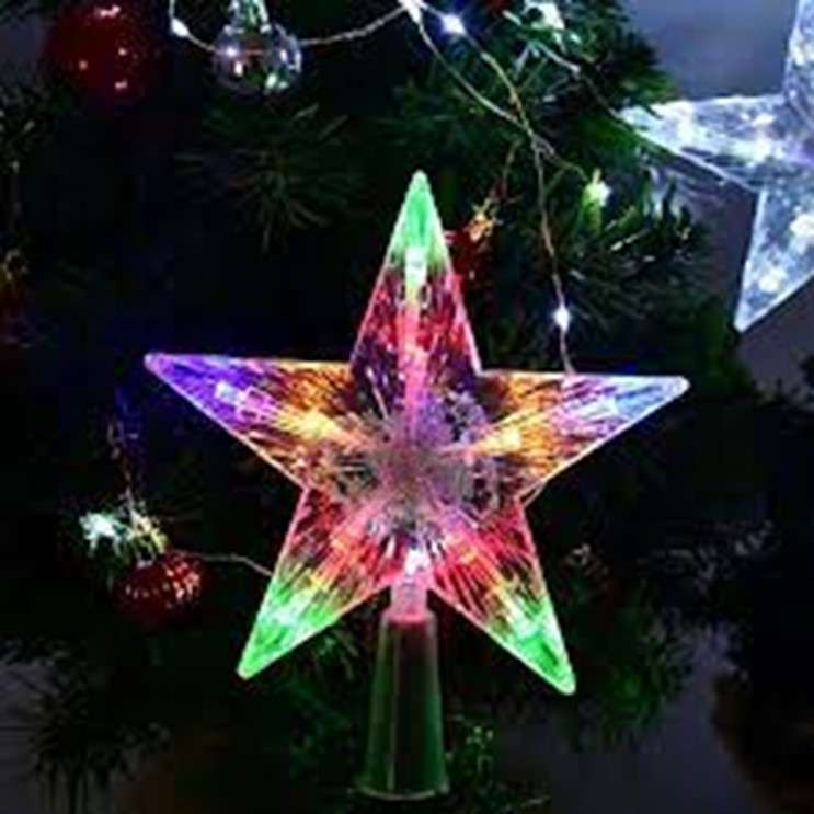 ZYF-104 Christmas Tree Top LED Star RGB 15cm
