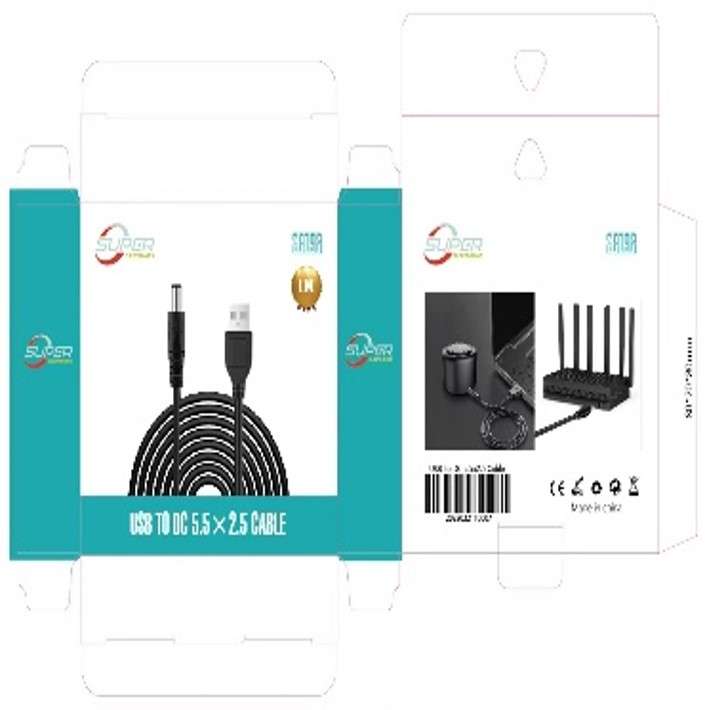 SE098 USB 2.0 A  Male to 5.5 x 2.5mm DC Cable 1M