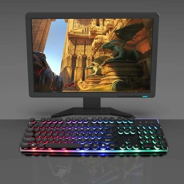Aerbes AB-D005 USB Corded Punk Keyboard With Backlight Function
