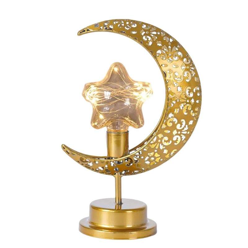 Clear Star Battery Operated Moon Shaped LED Light Warm White