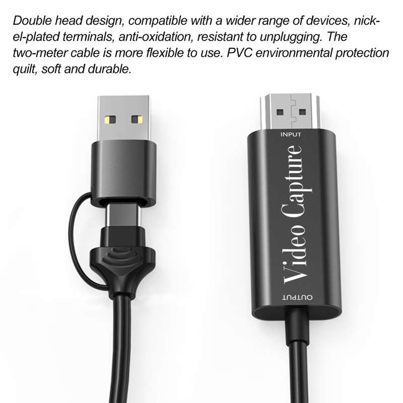 169 USB + Type C to HDMI Video Capture 2M