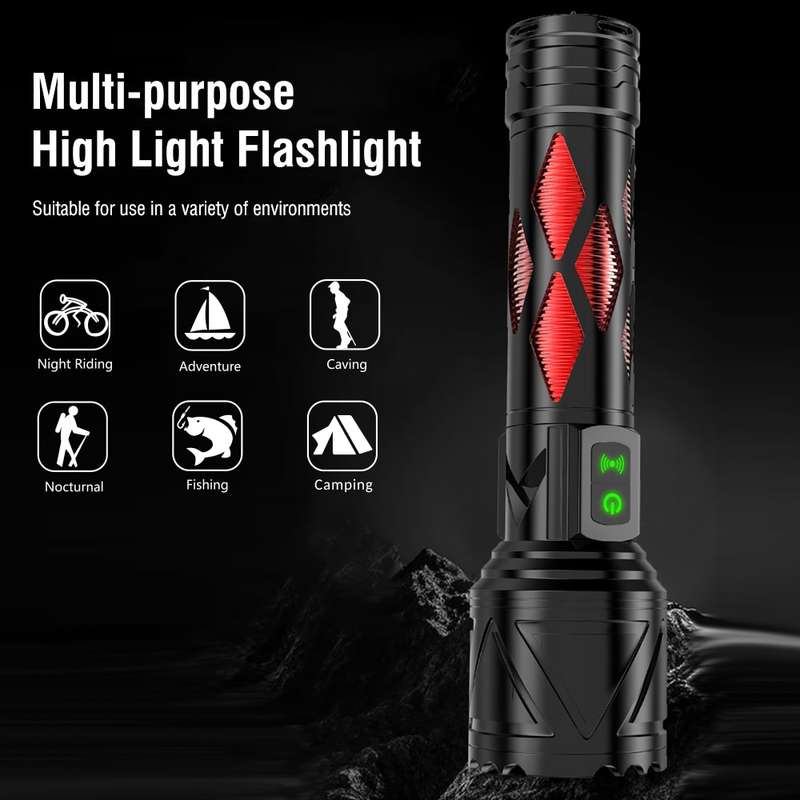 FA-1860  Multifunctional Rechargeable Aluminum Alloy Laser Flashlight