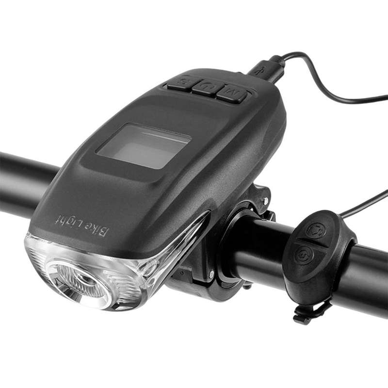 Aerbes AB-ZX08  Bicycle Front Light Code Meter Horn With Digital Display