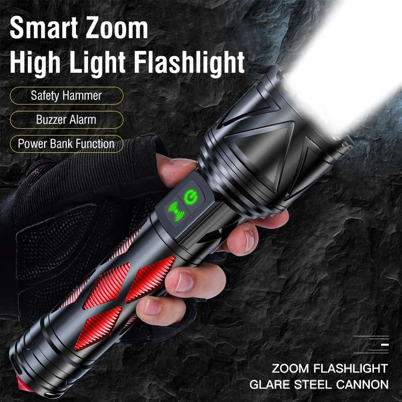 FA-1860  Multifunctional Rechargeable Aluminum Alloy Laser Flashlight
