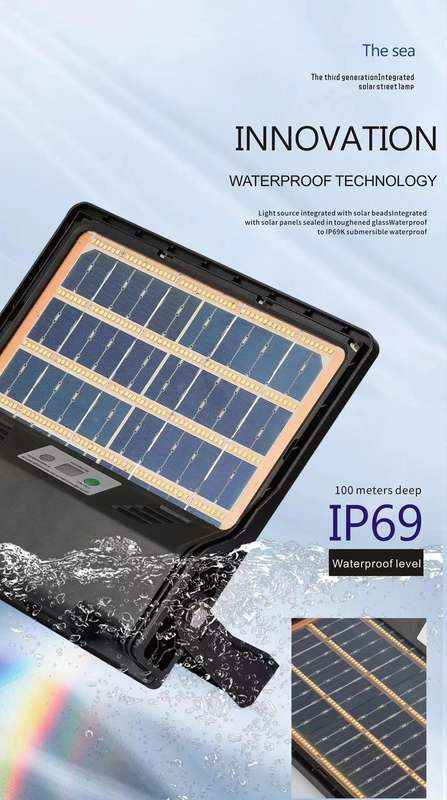 CH-200W-164 Thin Solar Light With Remote Control LEDs And Solar Panel Are Inclosed In Toughened G...