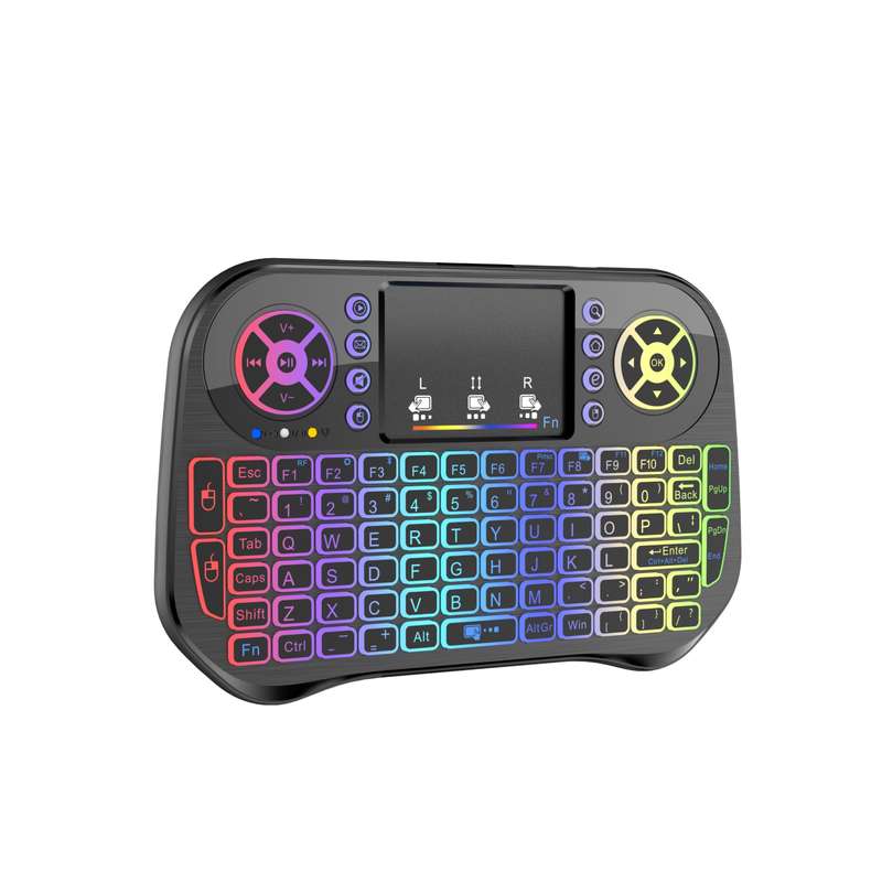XF0603 Dual Mode Mini 2.4G Backlit Wireless &amp; Bluetooth Keyboard Touchpad For PC TV Box