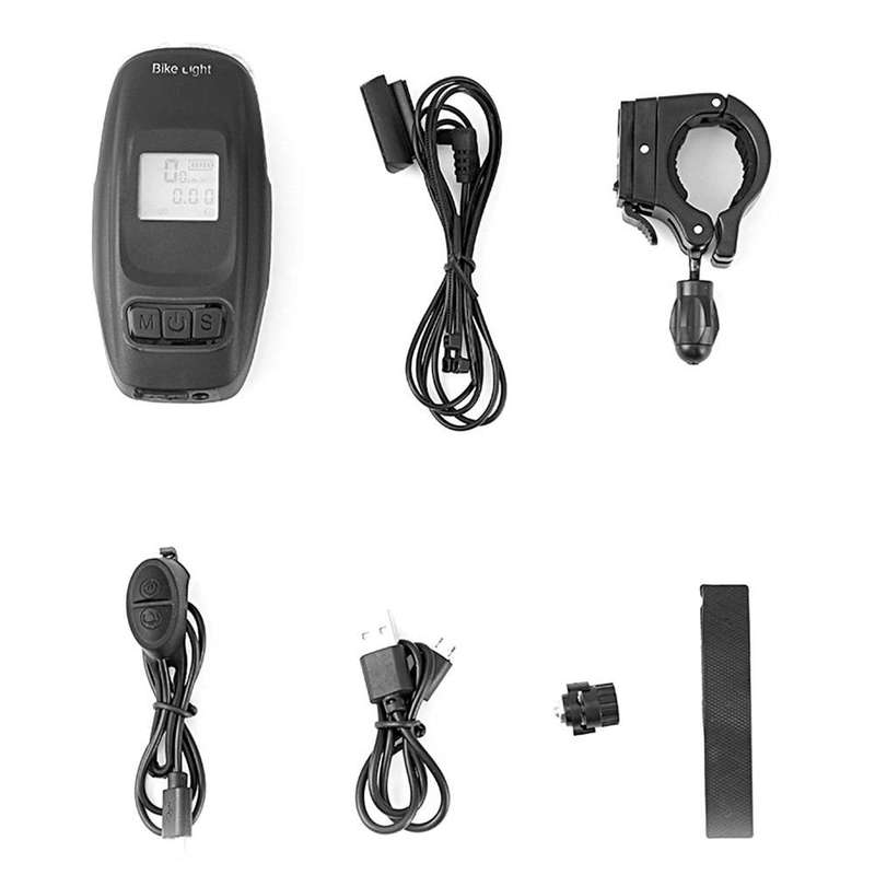 Aerbes AB-ZX08  Bicycle Front Light Code Meter Horn With Digital Display