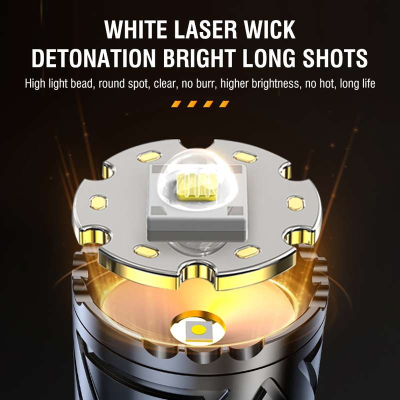 FA-1860  Multifunctional Rechargeable Aluminum Alloy Laser Flashlight