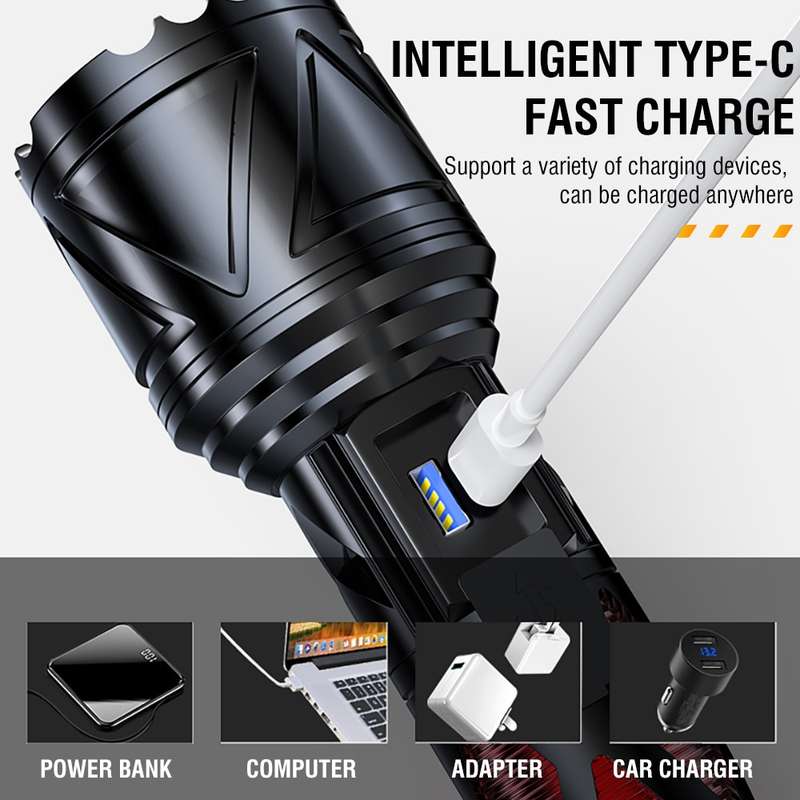 FA-1860  Multifunctional Rechargeable Aluminum Alloy Laser Flashlight