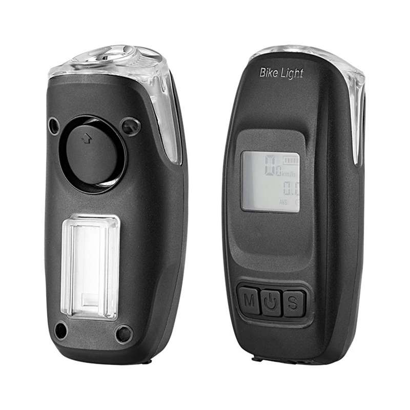 Aerbes AB-ZX08  Bicycle Front Light Code Meter Horn With Digital Display