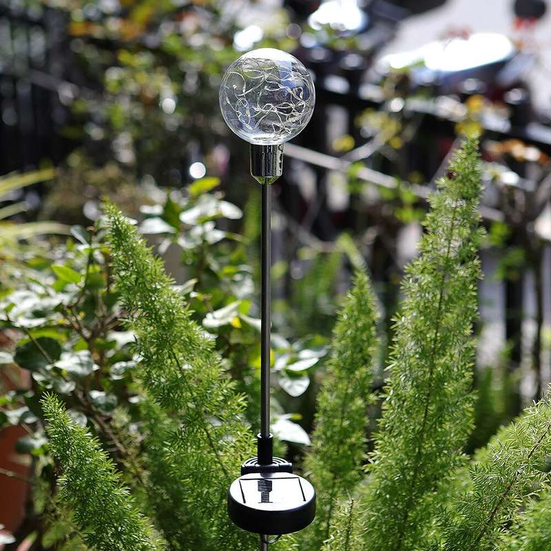 FA-LC72C Solar Powered Copper Wire Ball Garden Light RGB 2Pcs
