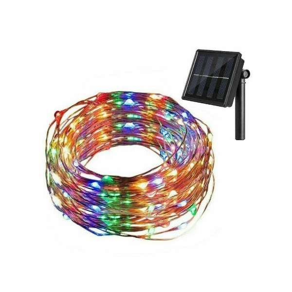 ZYF-D243 Solar Powered  RGB Copper Wire Fairy Light 200 LED 20M