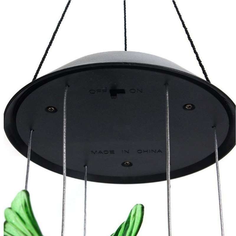 FA-067 Solar Powered Humming Bird  Wind Chime Garden Light Multicoulor