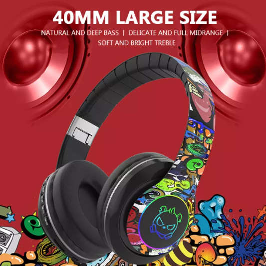 DR-46 Graffiti Bluetooth Foldable Headphones