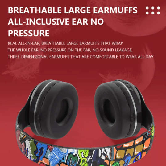 DR-46 Graffiti Bluetooth Foldable Headphones