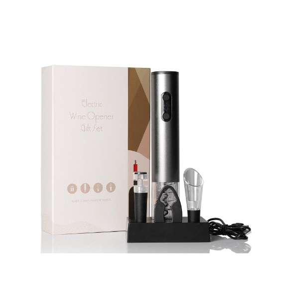 XF0340 Electric Wine Opener Gift Set With Charging Base