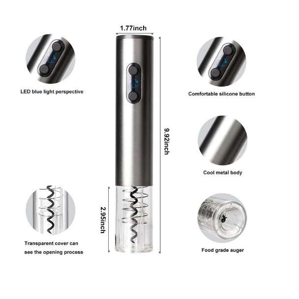 XF0340 Electric Wine Opener Gift Set With Charging Base