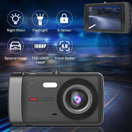 Aerbes AB-Q608 4.0 inch 1080p Dash Cam With Rear View Camera