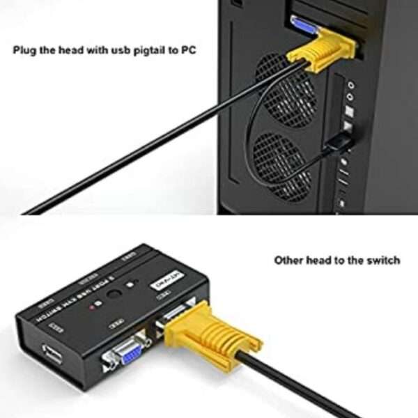 XF0179 2-in-1 USB VGA KVM Cable 1.5m