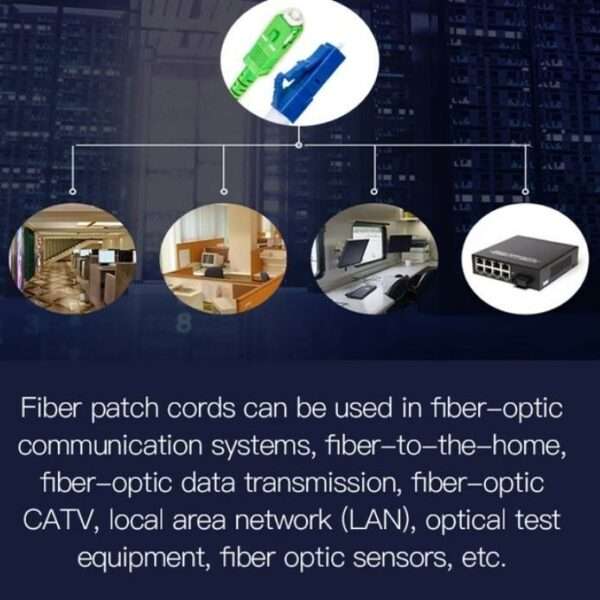 XF0165-2 SC/APC - LC/UPC Simplex Single Mode Fiber Optic Patch Cord 2.0mm 8M
