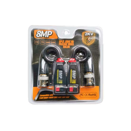 Split 8MP HD Video Balun For CCTV Camera